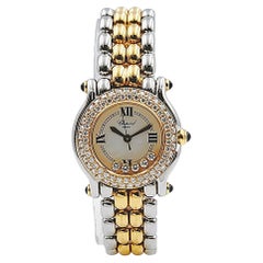 Ladies Chopard 26mm Happy Sport Five Diamond 18K Yellow Gold / Stainless Steel.