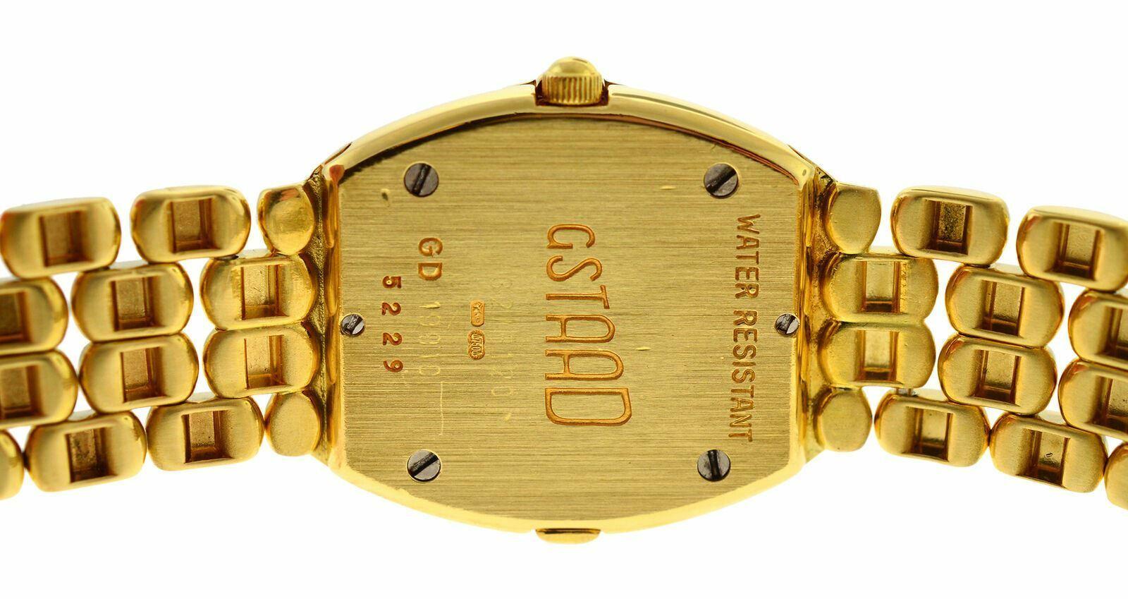 Ladies Chopard Gstaad Quartz 18 Karat Yellow Gold Watch In Excellent Condition For Sale In New York, NY