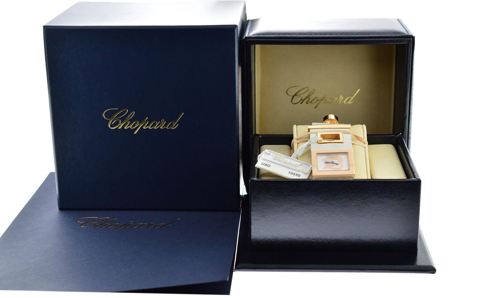 Ladies Chopard Happy Diamonds 18K Rose Gold MOP Quartz Watch 2