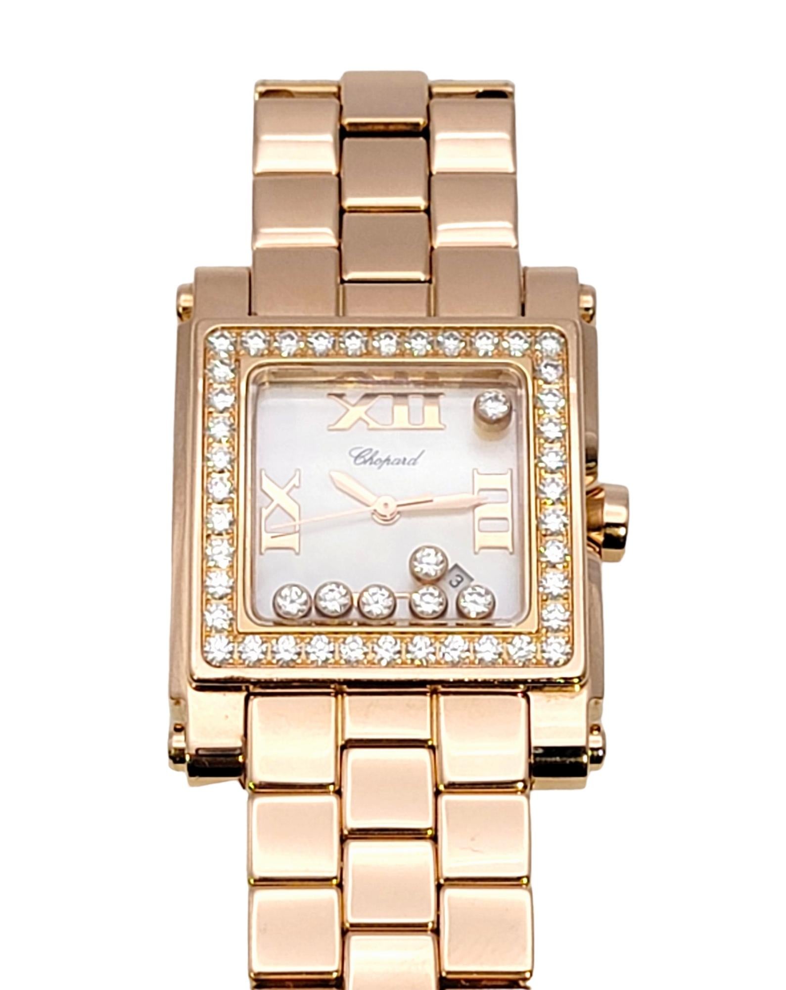Luxurious ladies Happy Diamonds Sport wristwatch designed by Chopard. Chopard is an exceptional luxury jewelry and watches brand, founded in 1860 Switzerland. From their impressive red-carpet designs, to their world famous 