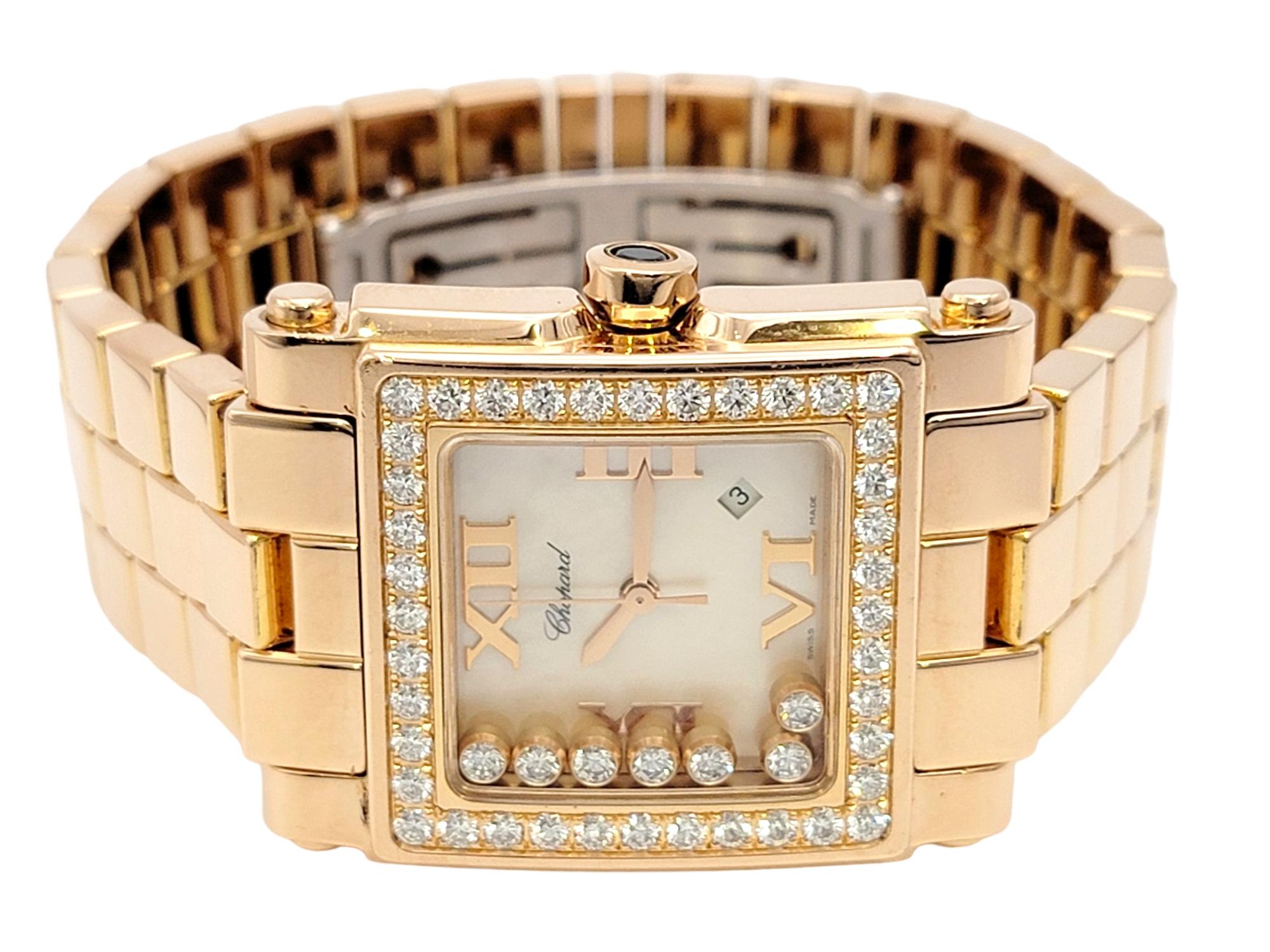 chopard happy sport rose gold diamond watch