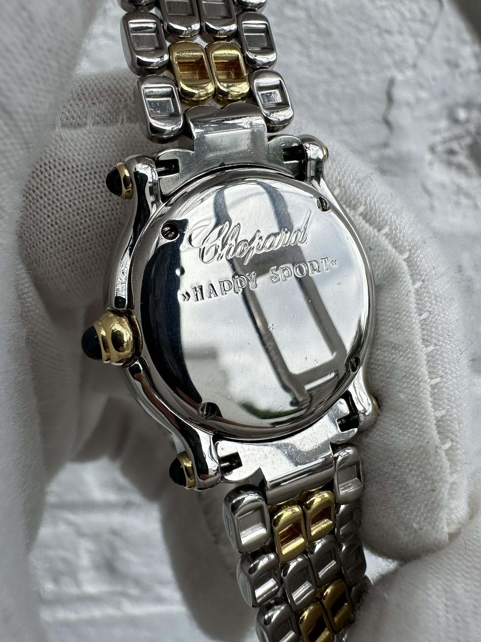 Ladies' Chopard Happy Sport Tt Floating Diamond Dial Watch Bracelet 278256-4008 In Good Condition In Montclair, NJ
