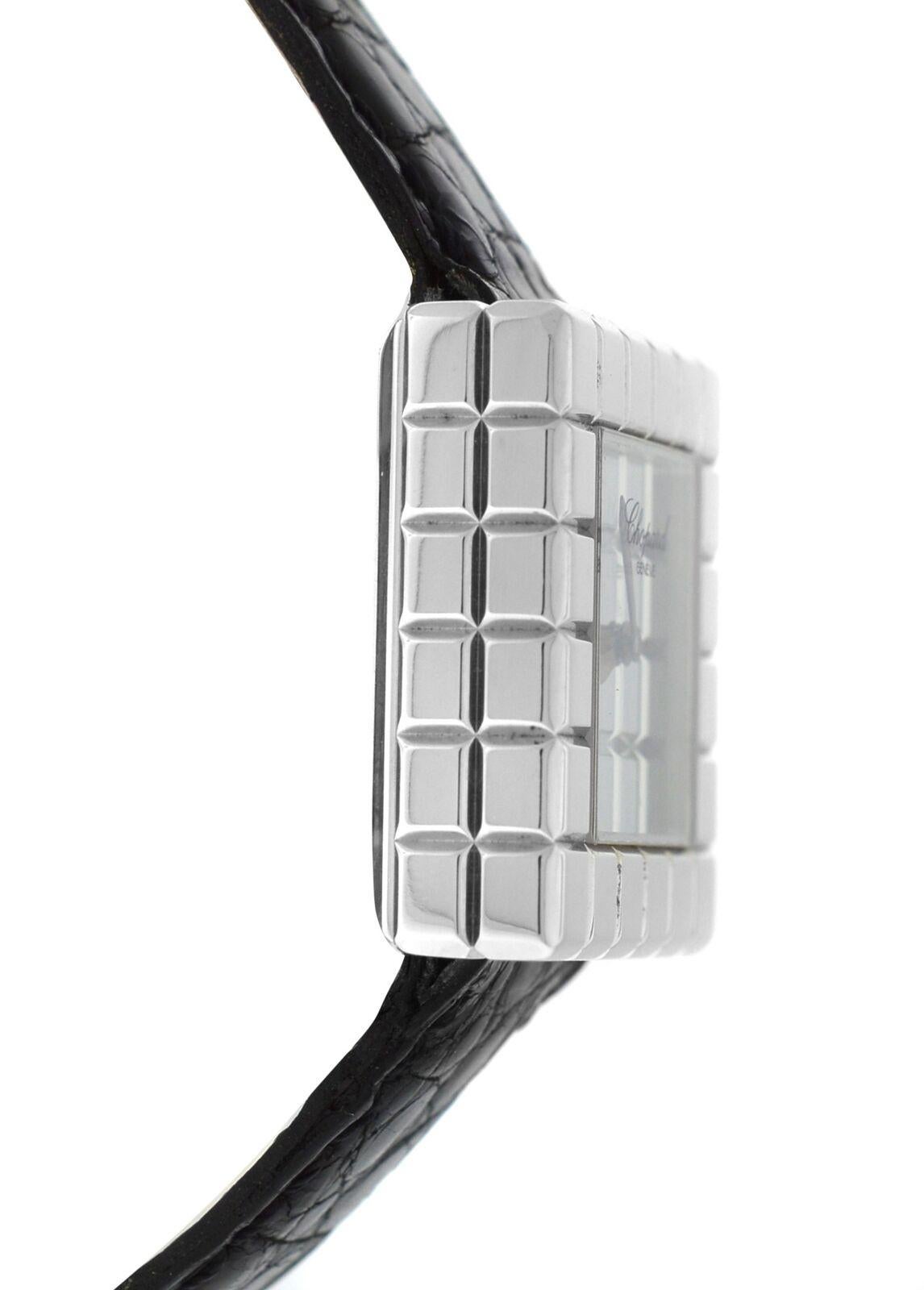 Women's Ladies Chopard Ice Cube by De Grisogono Quartz 18 Karat White Gold Watch For Sale
