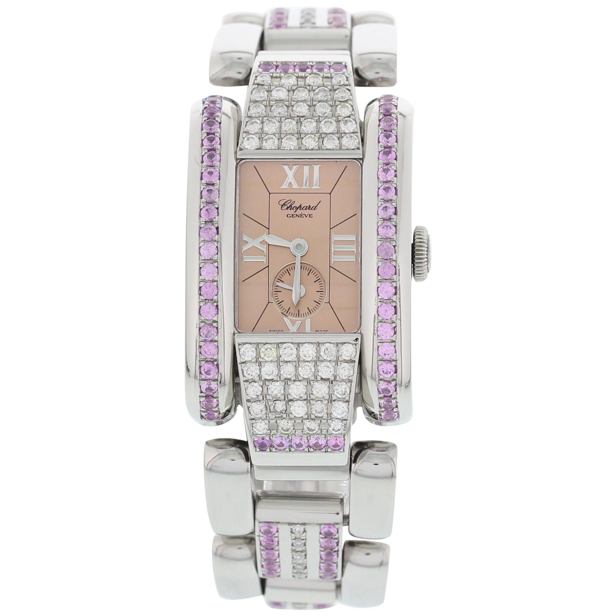 Ladies Chopard La Strada Stainless Steel and Diamond Watch 8357 For Sale