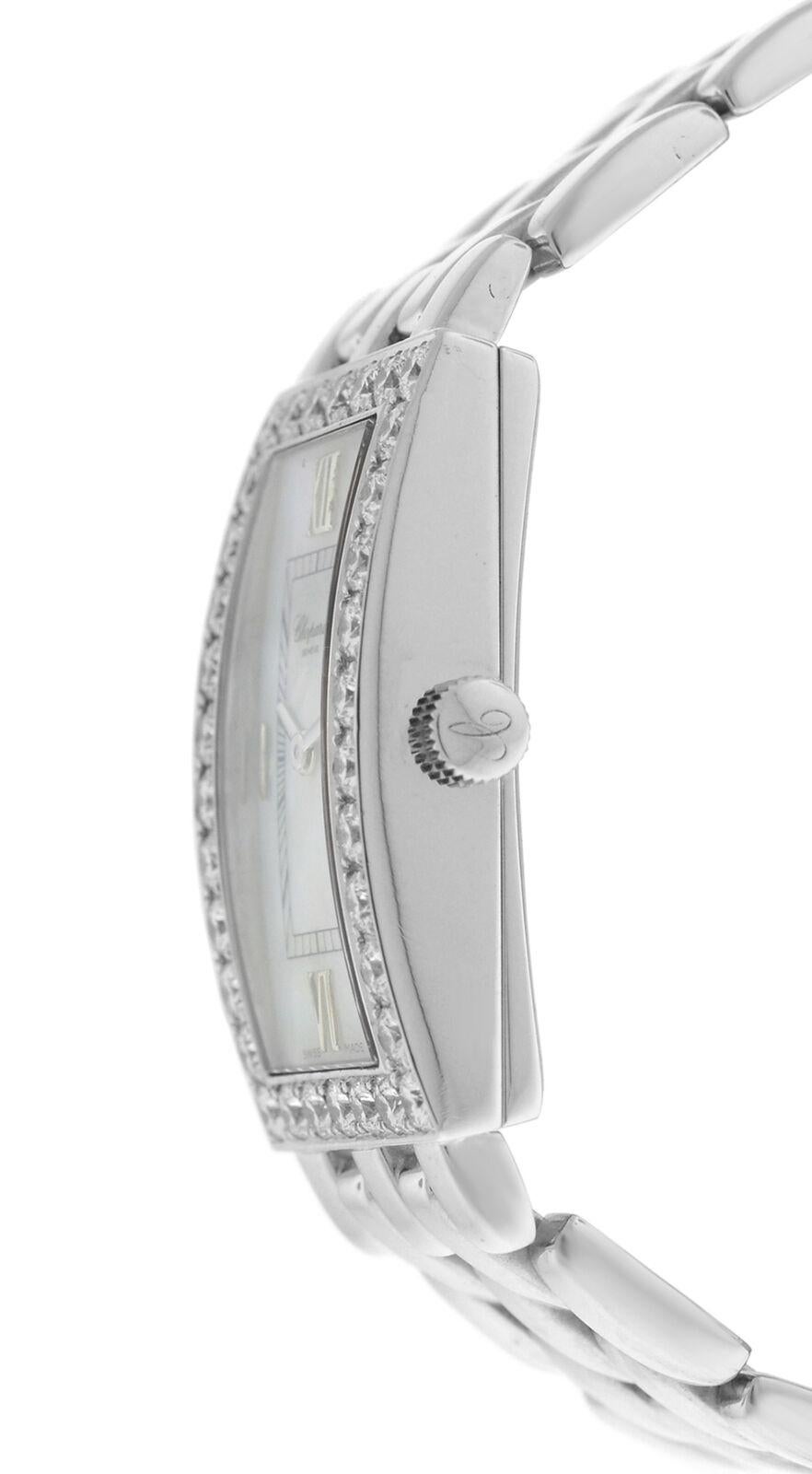Modern Ladies Chopard Les Classiques Diamond 18K Gold Quartz MOP Watch For Sale