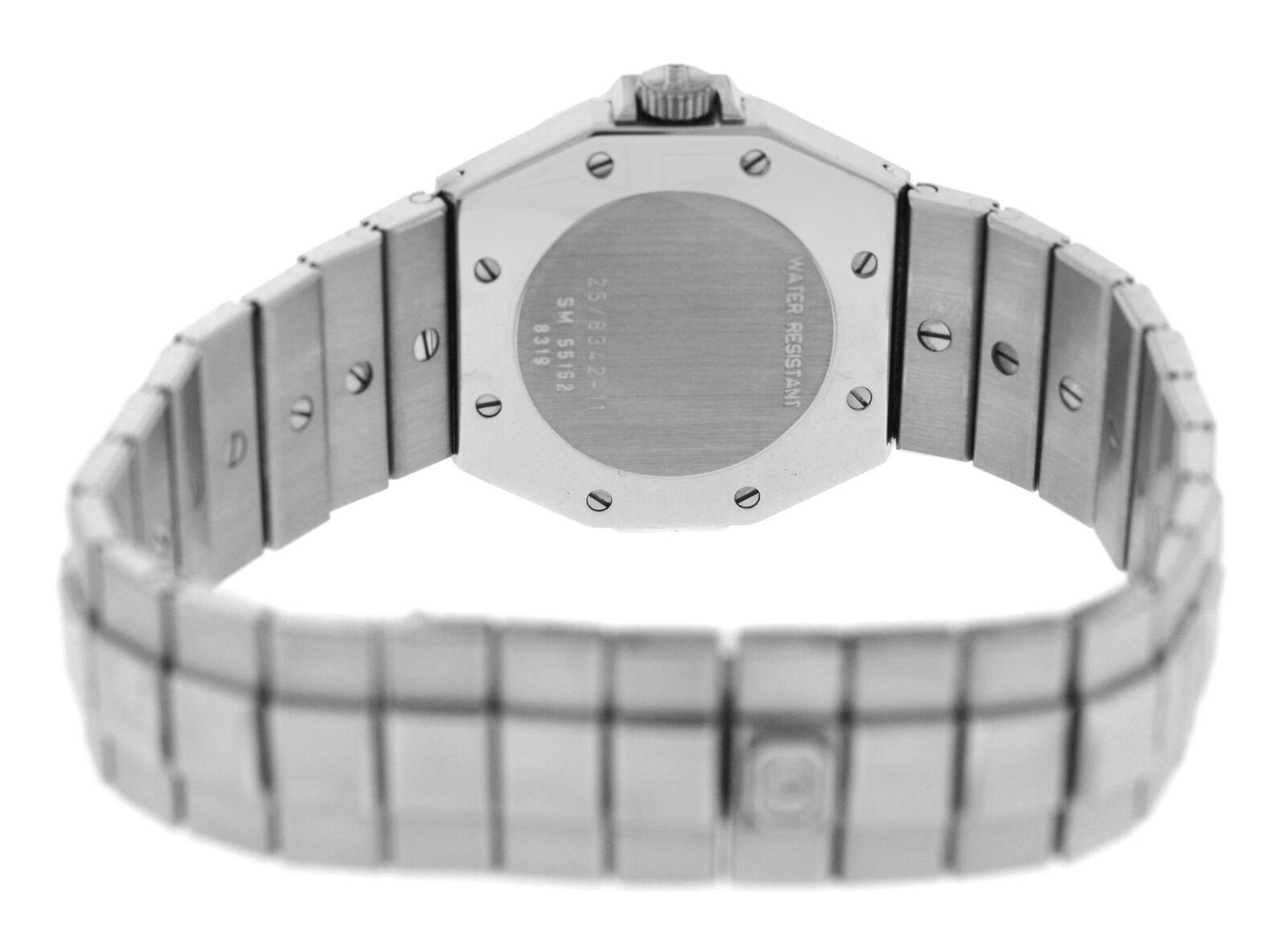 Ladies Chopard St. Moritz 25/8342-11 Diamonds Steel Date Automatic Watch 1