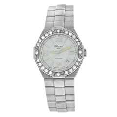 Ladies Chopard St. Moritz 25/8342-11 Diamonds Steel Date Automatic Watch