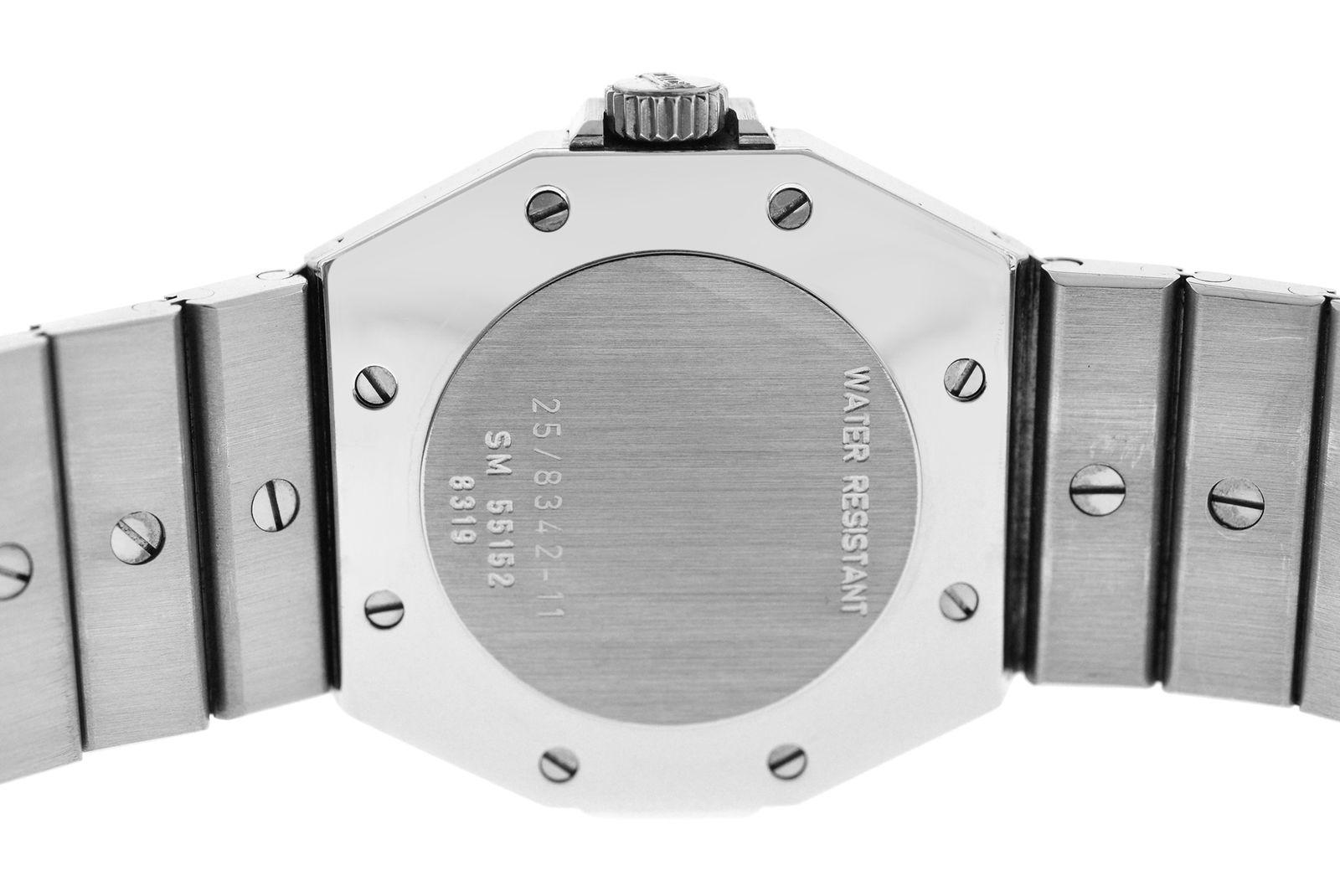 Modern Ladies Chopard St. Moritz Diamonds Steel Date Automatic Watch For Sale