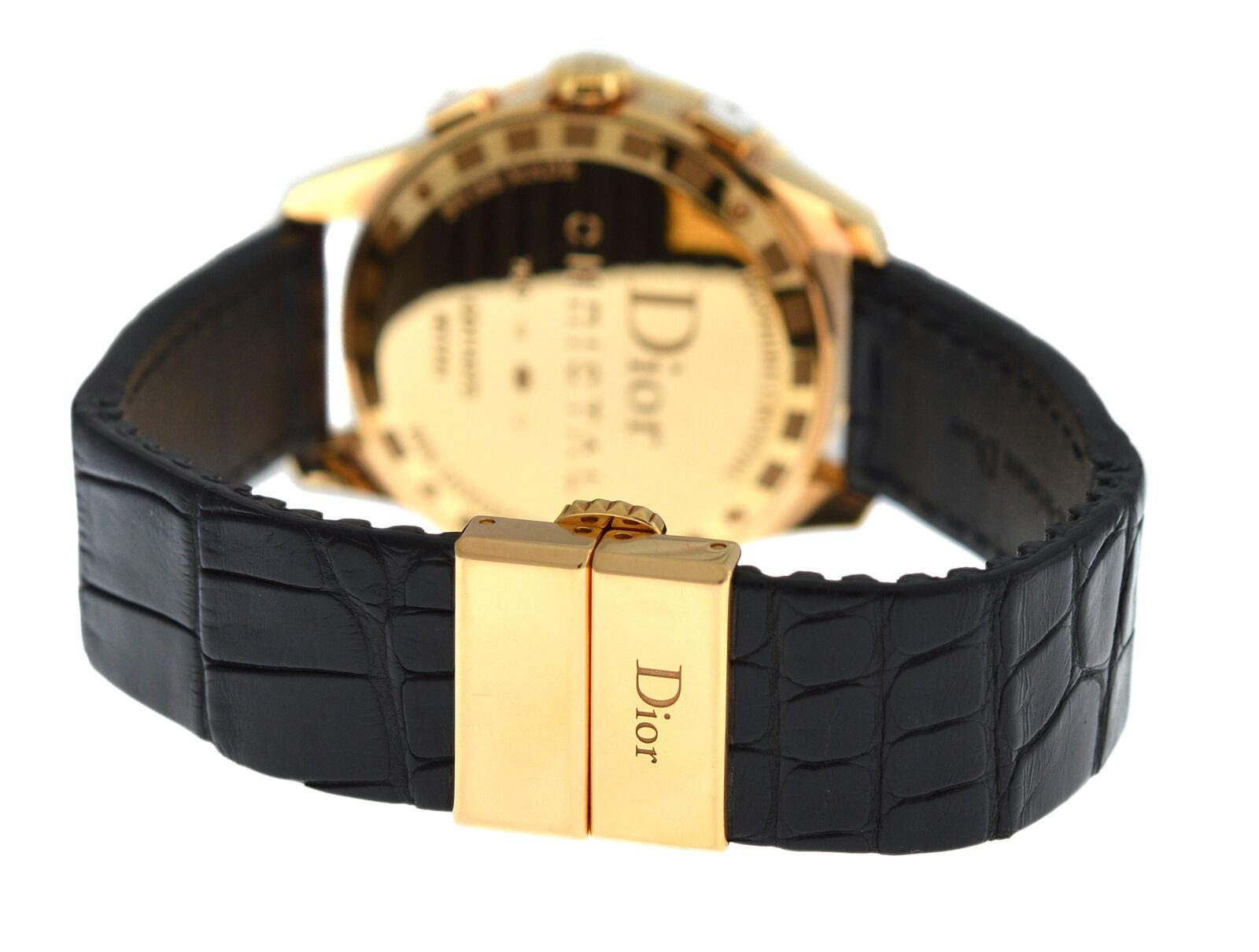 Ladies Christian Dior Christal CD114370 18 Karat Solid Gold Diamond Watch For Sale 1