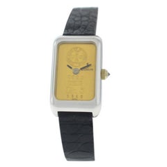 Ladies Corum Ingot 5 Gram 24 Karat Yellow 18 Karat White Gold Mechanical Watch