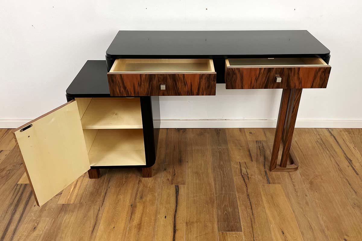Damen-Schreibtisch im Art-déco-Stil aus Nussbaum und Ahornholz (Art déco) im Angebot