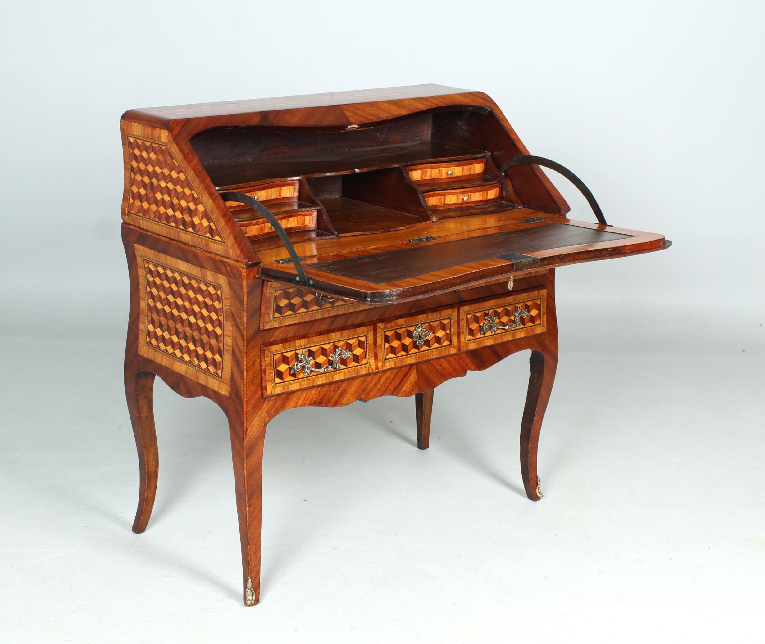 Ladies Desk, Secretaire En Pente, Bureau De Dames, France, 19th Century For Sale 2
