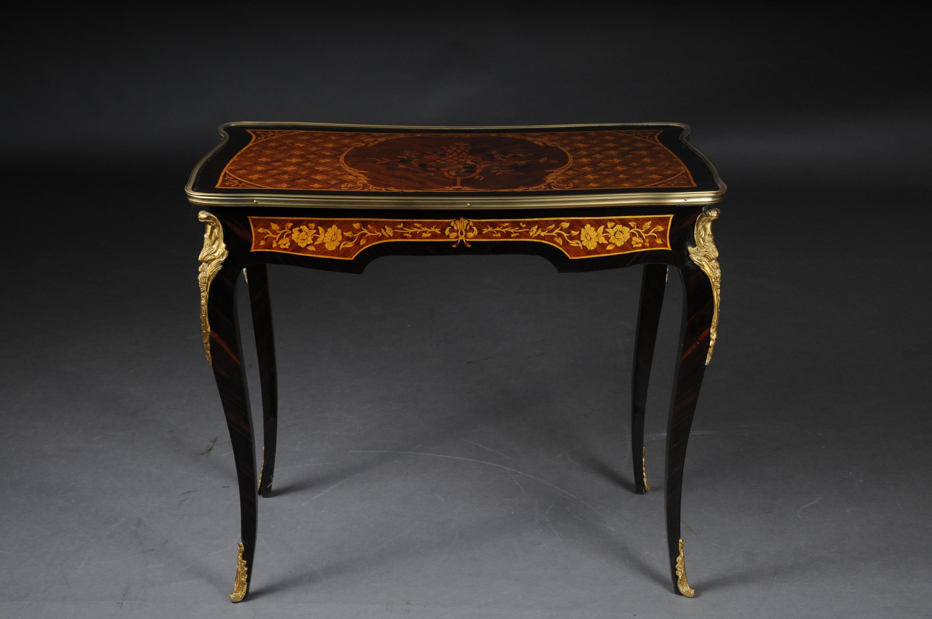 Inlay Ladies Desk or Table in Louis Quinze Style For Sale