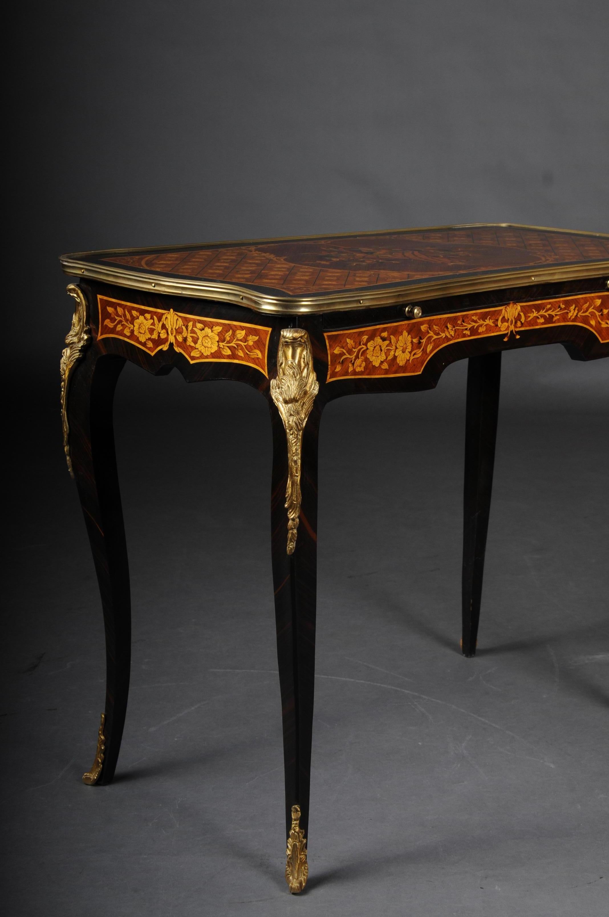 Wood Ladies Desk or Table in Louis Quinze Style For Sale