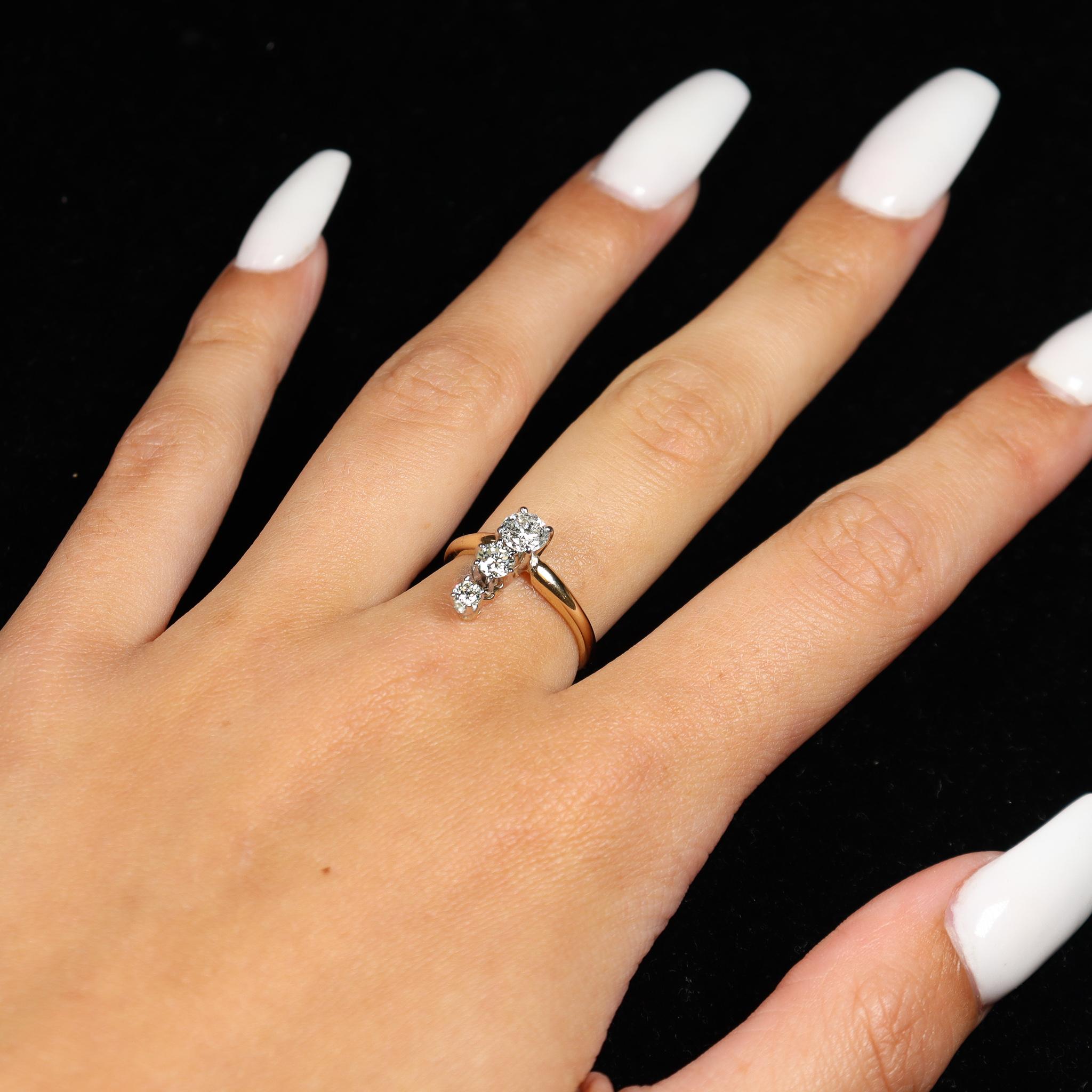 Ladies Diamond 14K Gold Ring For Sale 1