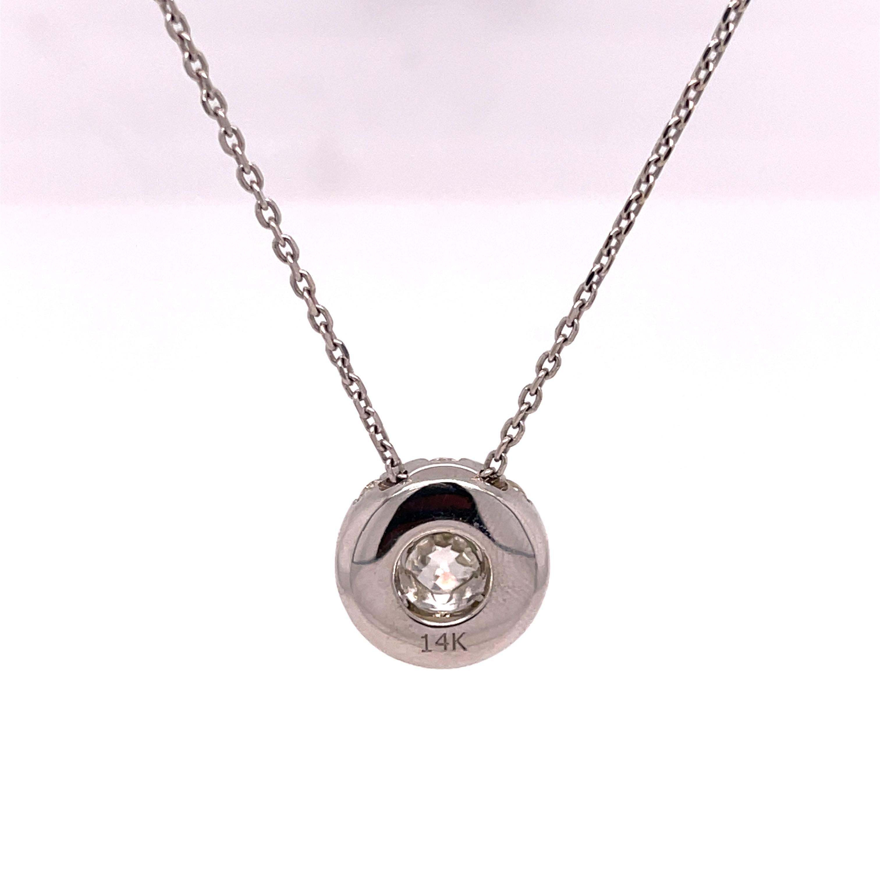 Brilliant Cut Ladies Diamond Cluster Pendant Necklace