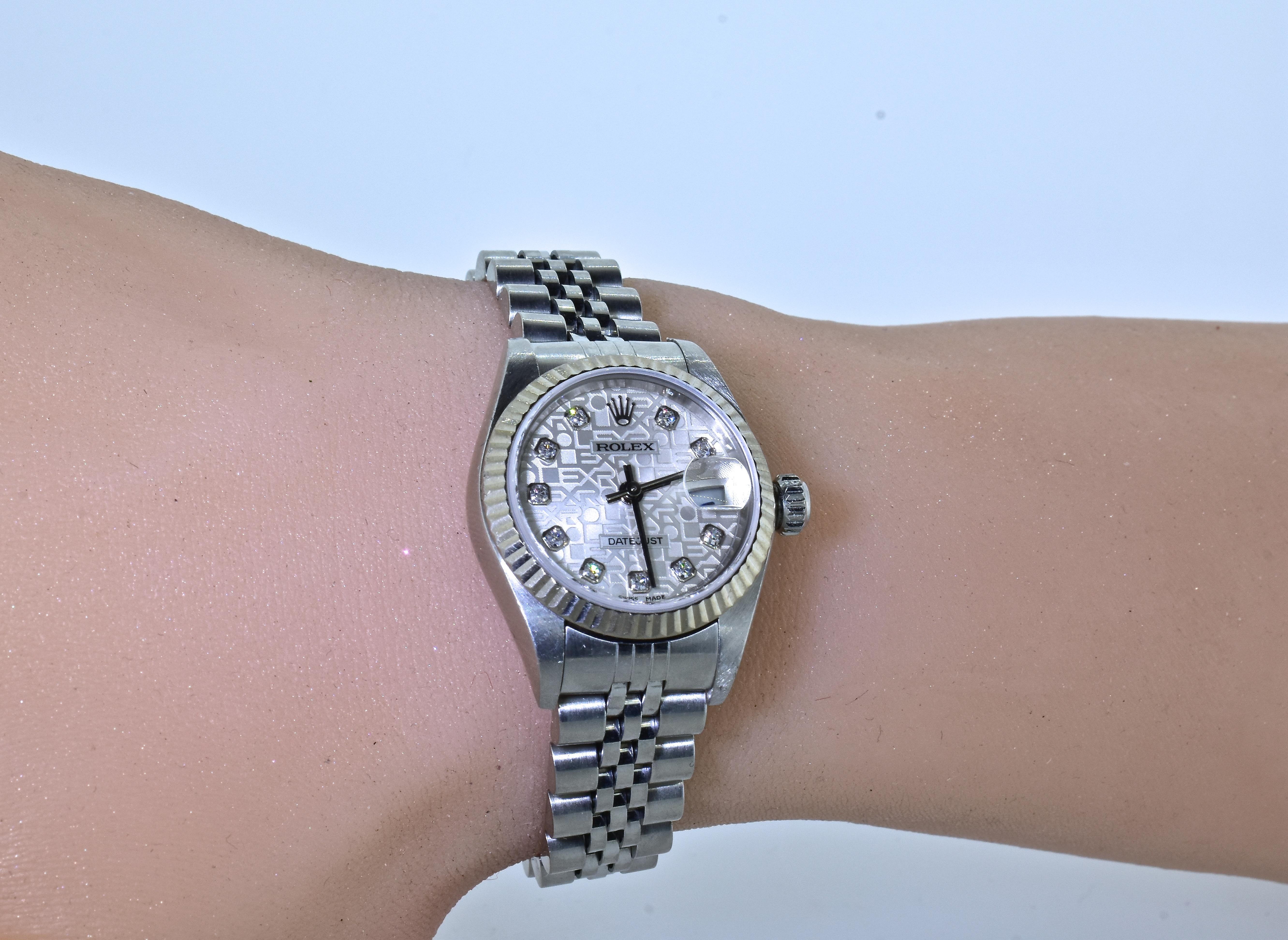 Ladies Diamond Jubilee Dial Rolex with Date-Just Wrist Watch, c. 2008 3
