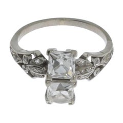 Ladies Diamond Ring in White Gold