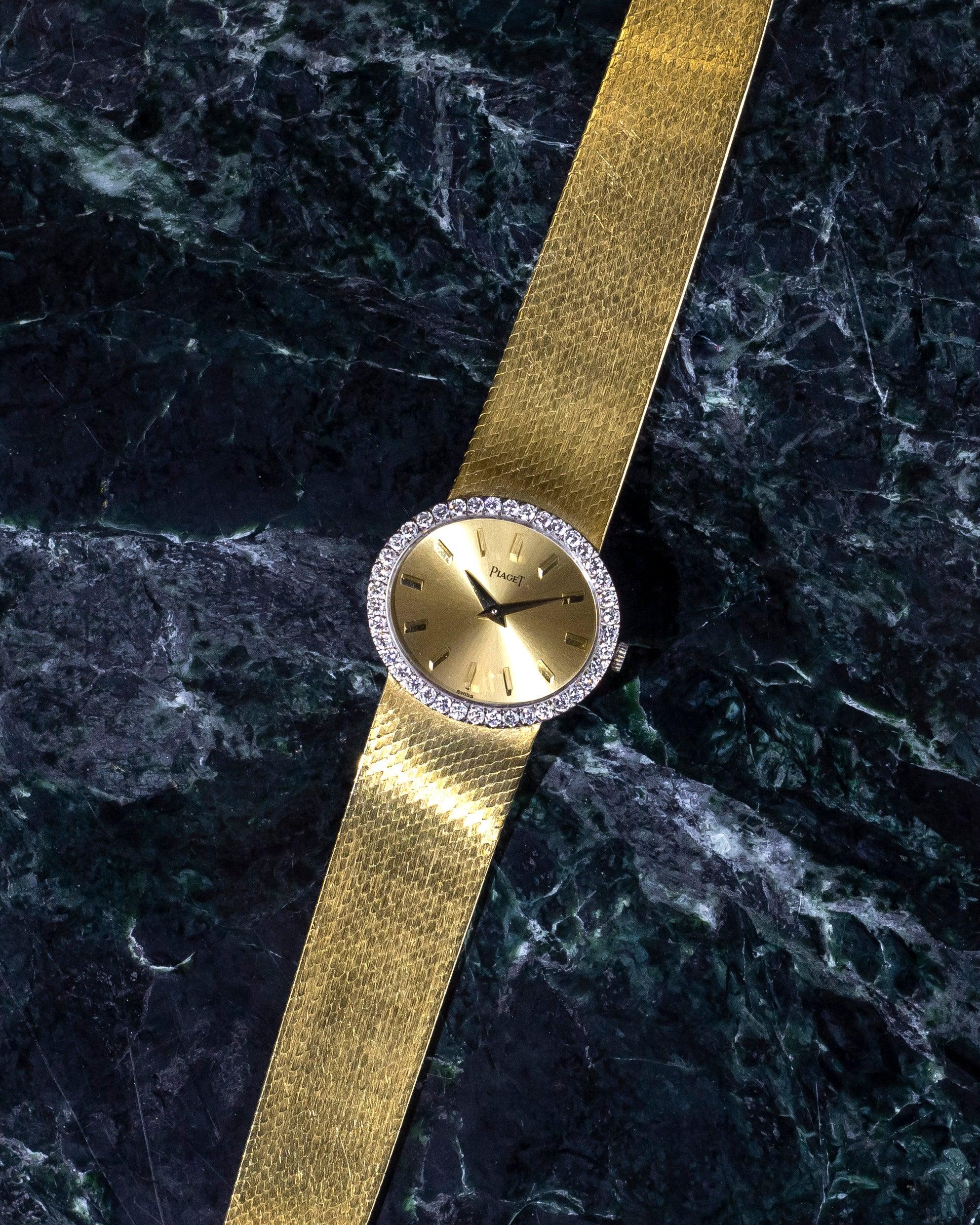 Brilliant Cut Ladies Diamond Set Piaget in 18 Karat Yellow Gold