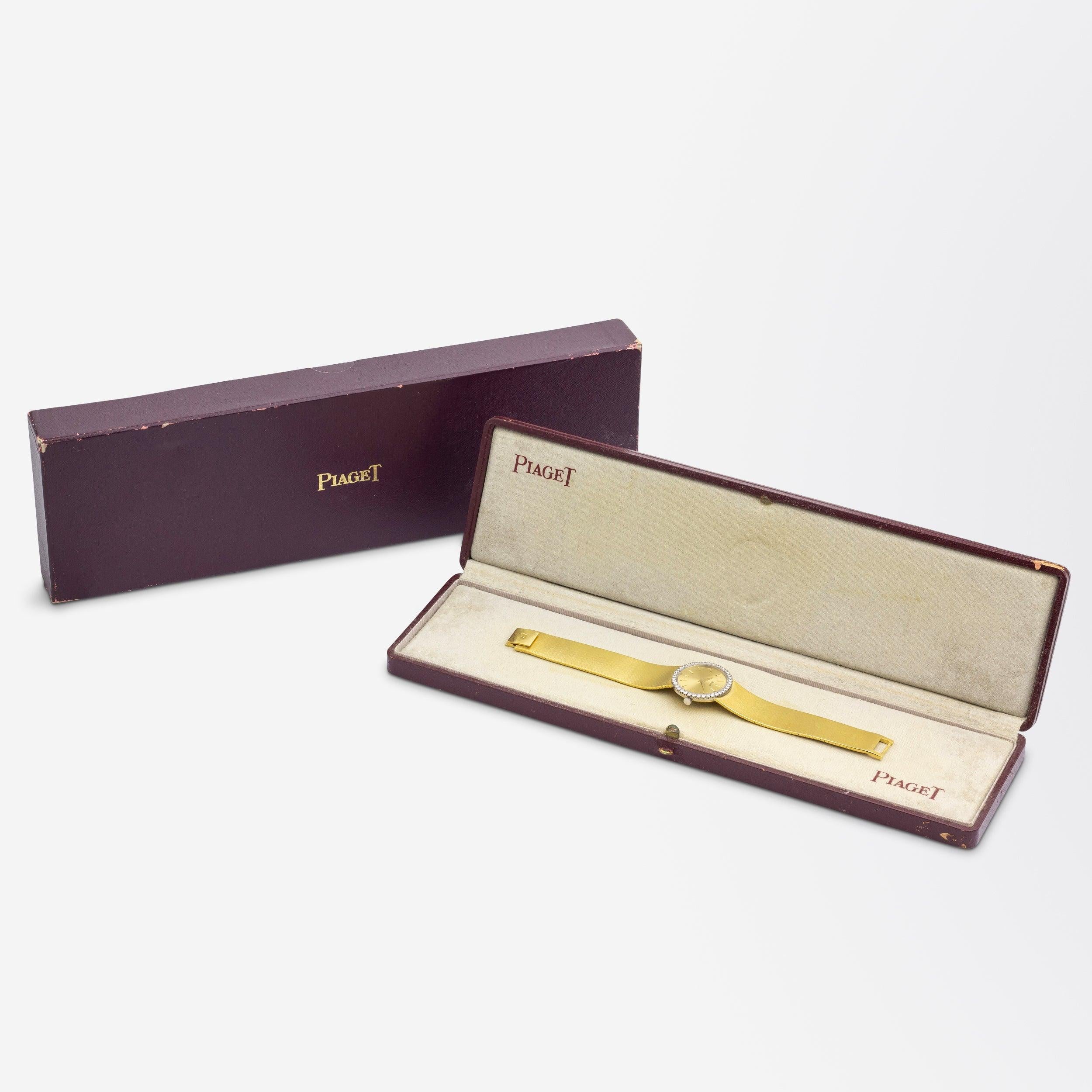 Ladies Diamond Set Piaget in 18 Karat Yellow Gold In Good Condition In Brisbane City, QLD