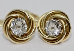 Damen-Diamant-Ohrstecker, Ohrhänger, 14 Karat Gold