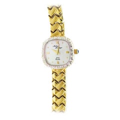 Montre pour femme en diamant avec cadran en nacre 14 carats Michael Anthony:: Nouveau