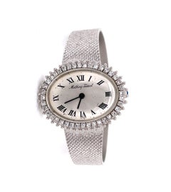 Ladies Diamond White Gold Mathey Tissot Dress Watch w Original Box