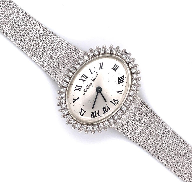 Ladies Diamond White Gold Mathey Tissot Dress Watch w Original Box at  1stDibs | mathey tissot vs tissot, mathey-tissot vs tissot, original white  and gold dress