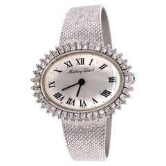 Ladies Diamond White Gold Mathey Tissot Dress Watch w Original Box