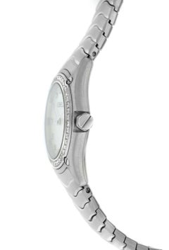 Ladies' Ebel 9003F14 Quartz Steel Mother of Pearl Diamond Watch