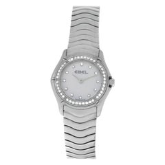 Ladies' Ebel 9003F14 Quartz Steel Mother of Pearl Diamond Watch