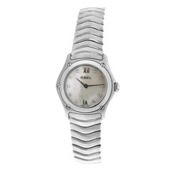 Ladies Ebel 9157F11 Quartz Steel Mother of Pearl Diamond Watch