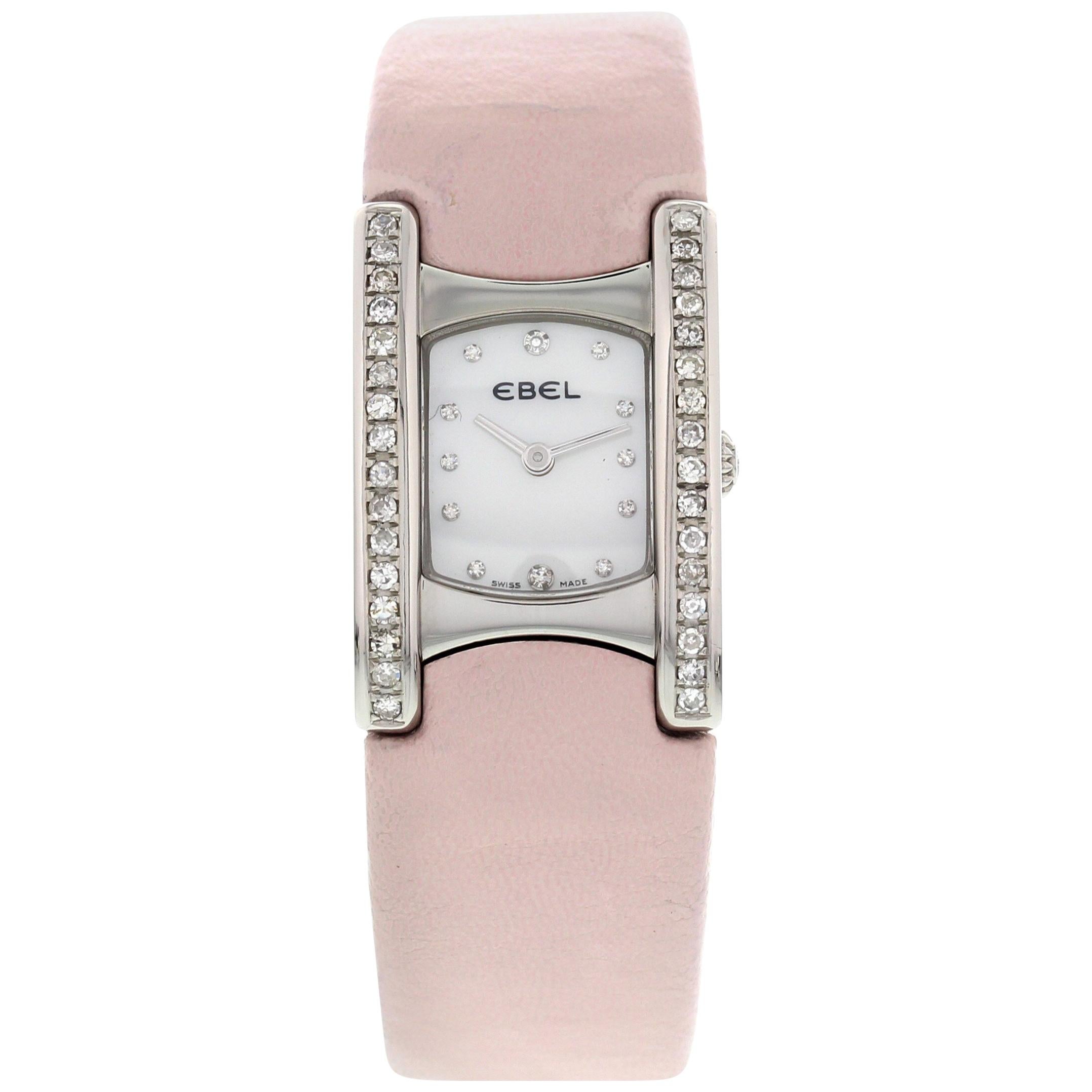 Ladies Ebel Beluga Stainless Steel with Diamonds E9057A21 For Sale
