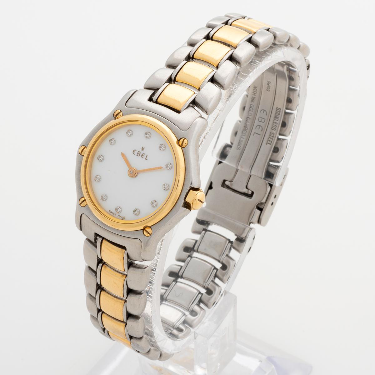 Ladies Ebel Mini Sport, Diamond Dot Dial, 18K Yellow Gold, Excellent Condition In Excellent Condition In Canterbury, GB