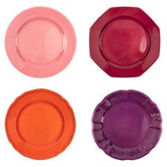 Ladies & Gentlemen Ceramic Set of 4 Candy Dinner Plates by Stories of Italy