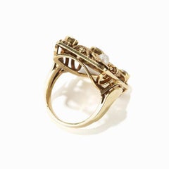 Ladies Gold Ring with Different Gemstones, 1920s