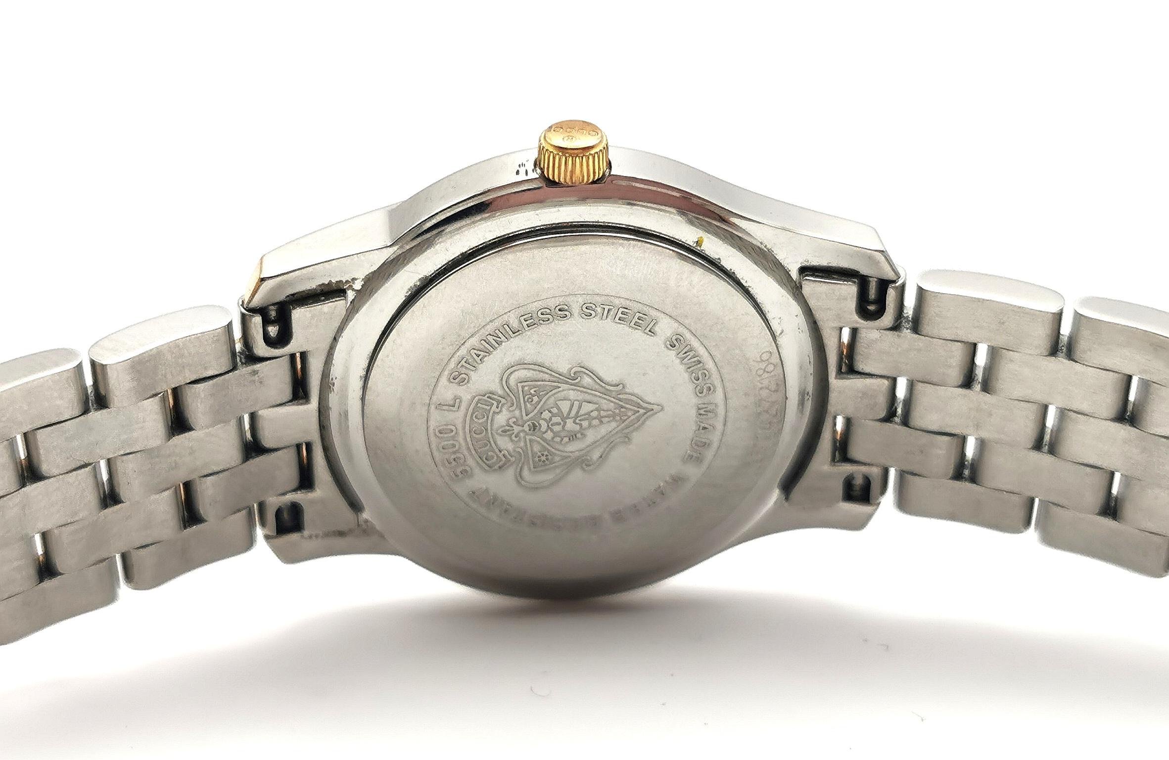 Ladies Gucci 5500L wristwatch, Stainless steel and Gold plated 2
