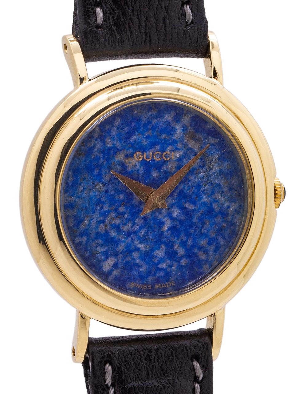 blue face gucci watch