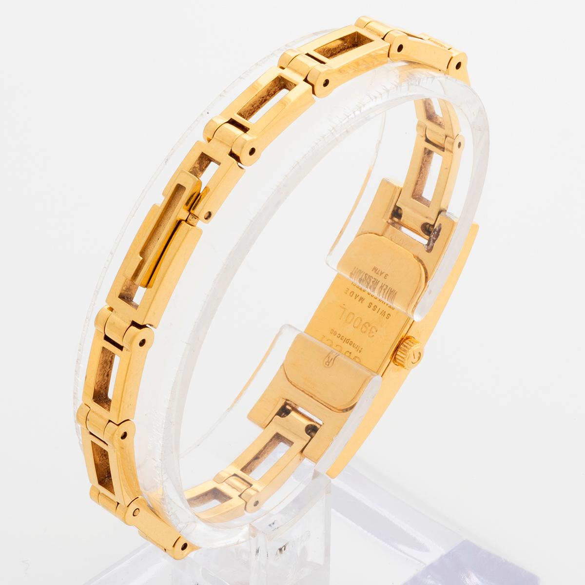 Gucci Damen-Armbanduhr Ref 3900L, vergoldet, Stardust-Effekt-Zifferblatt, um 2000 für Damen oder Herren im Angebot