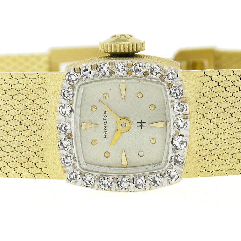 Ladies Hamilton Diamond Watch 13 For Sale on 1stDibs vintage