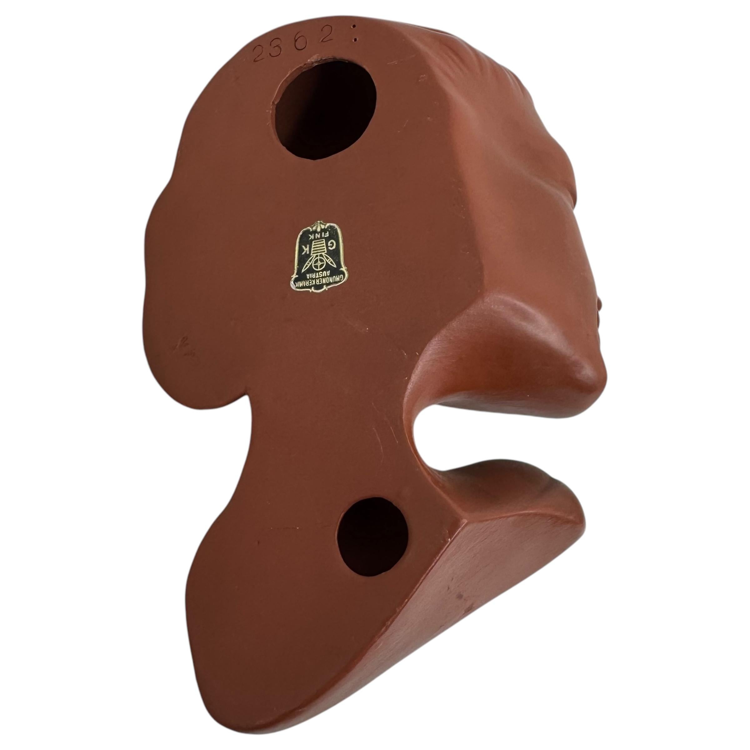 Testa di donna Busto da parete Decorazione Maschera Gmundner Keramik Vintage, Austria anni '50 In condizioni buone in vendita a Nuernberg, DE