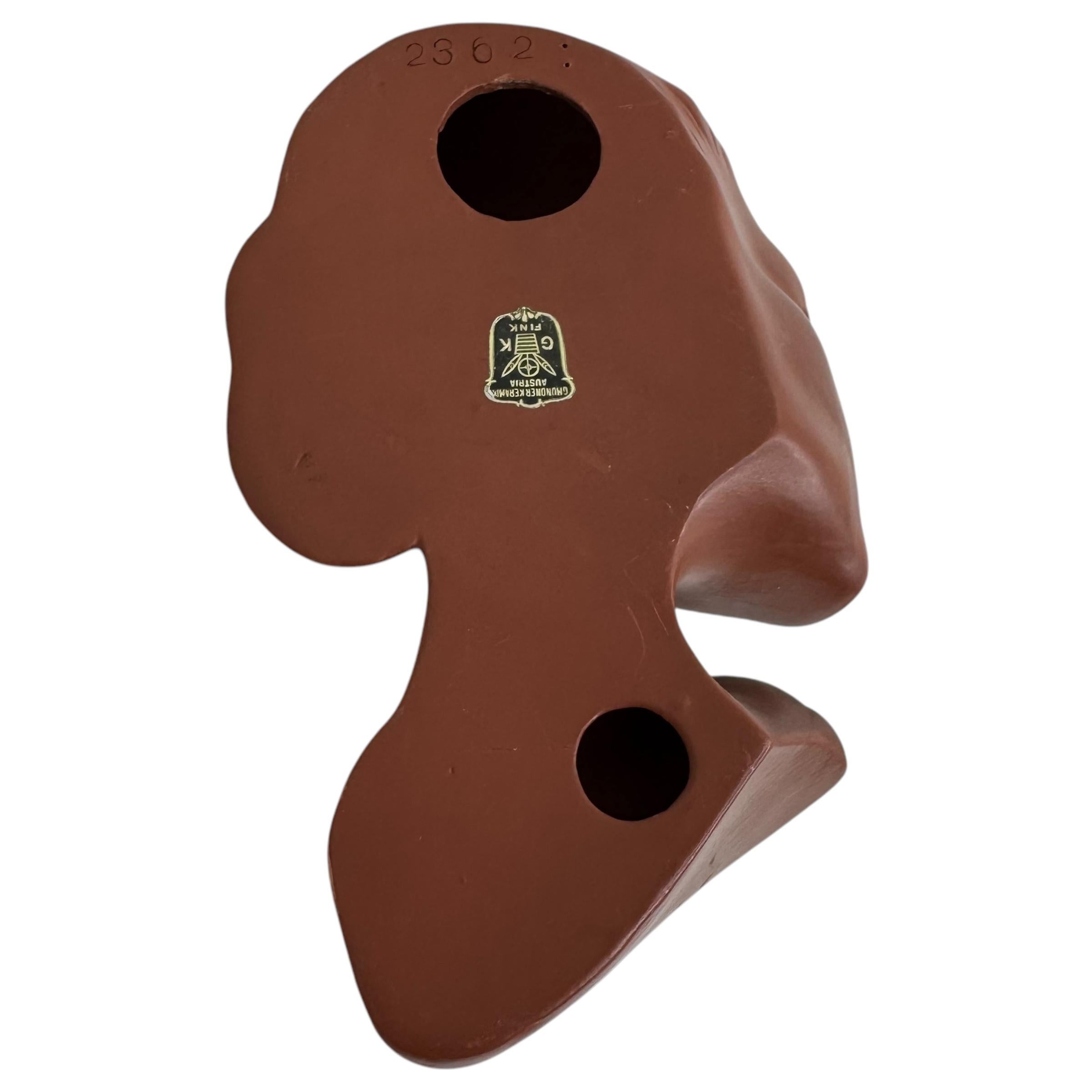 Metà XX secolo Testa di donna Busto da parete Decorazione Maschera Gmundner Keramik Vintage, Austria anni '50 in vendita