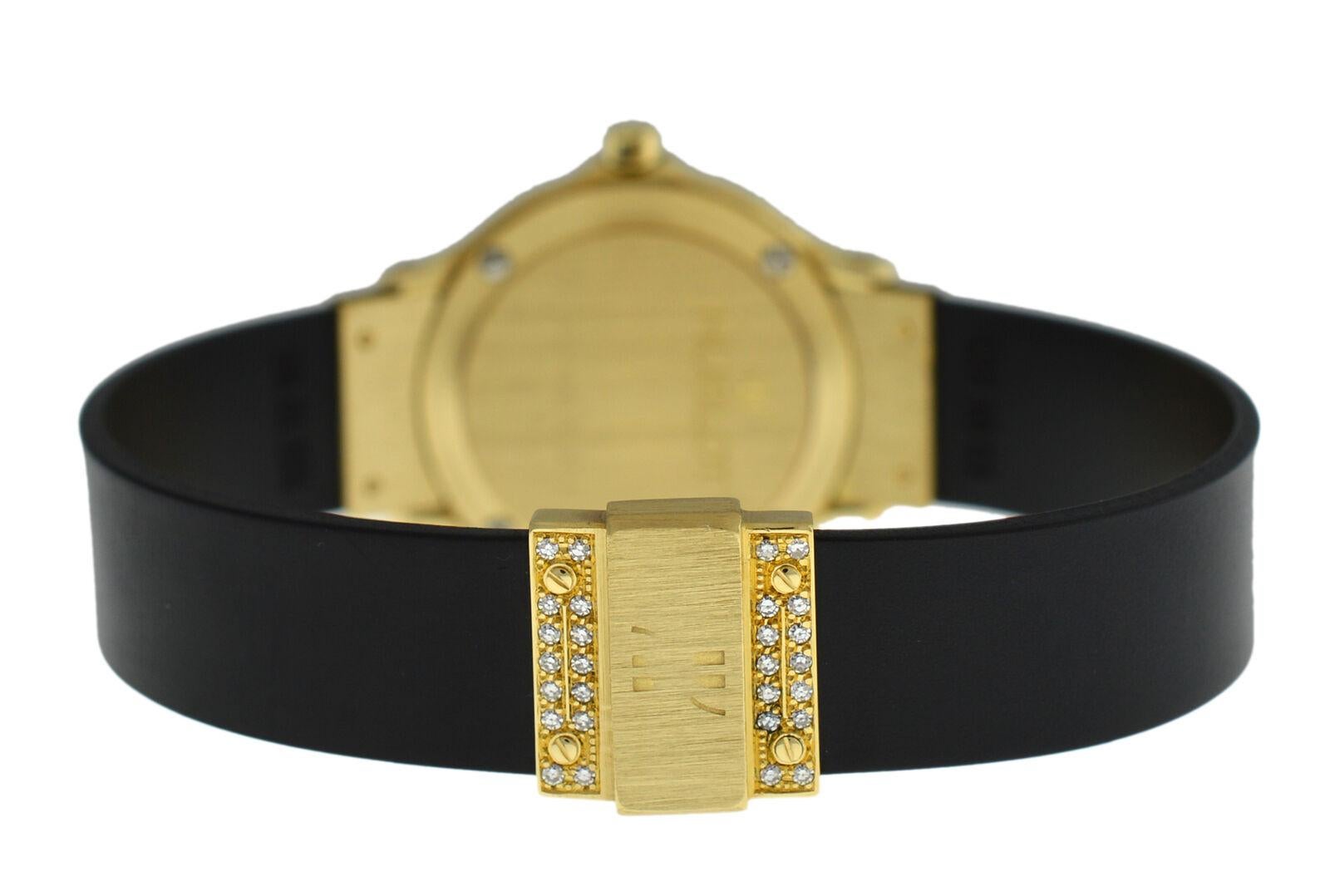 Ladies Hublot MDM Geneve Classic 1280 18 Karat Gold Diamonds Quartz Watch 2