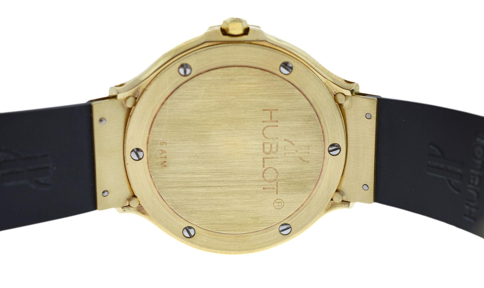 Hublot MDM Geneve Classic Stahl-Uhr aus 18 Karat Gold mit Quarz im Angebot 1