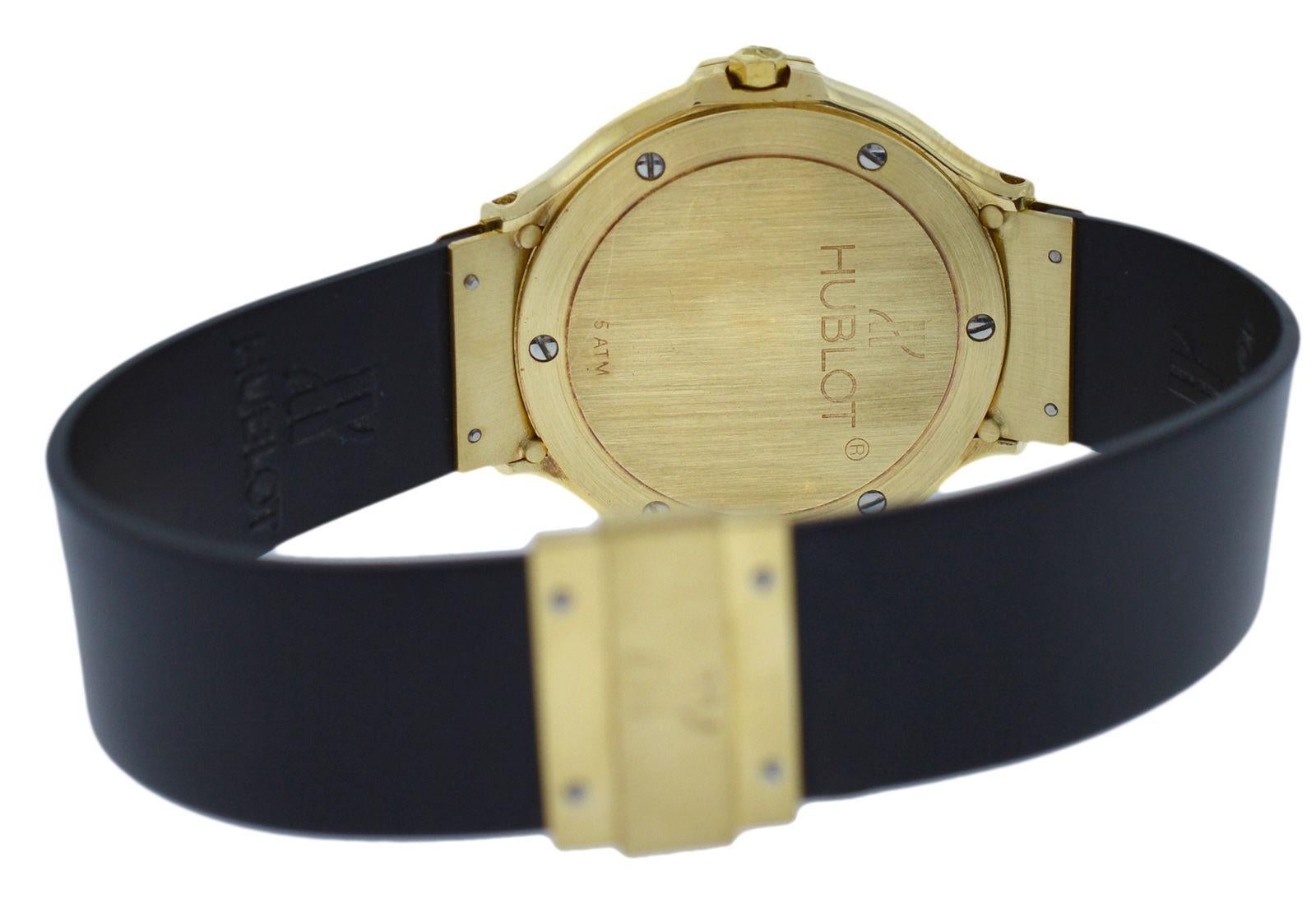 Hublot MDM Geneve Classic Stahl-Uhr aus 18 Karat Gold mit Quarz im Angebot 2