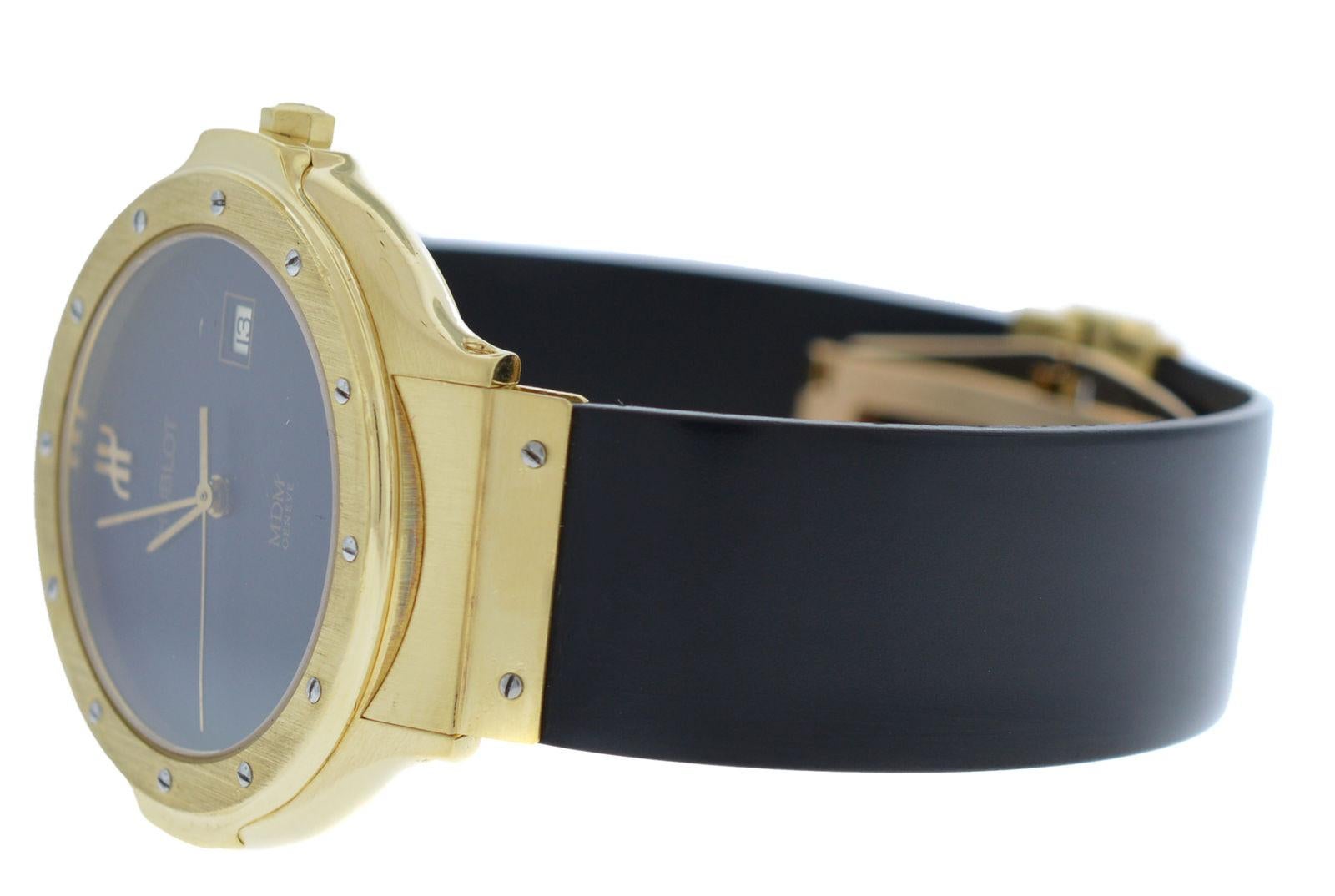 Hublot MDM Geneve Classic Stahl-Uhr aus 18 Karat Gold mit Quarz im Angebot 4