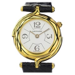 Ladies Leonard Quartz Gold-Plated Dress Watch 2000s Swiss J682