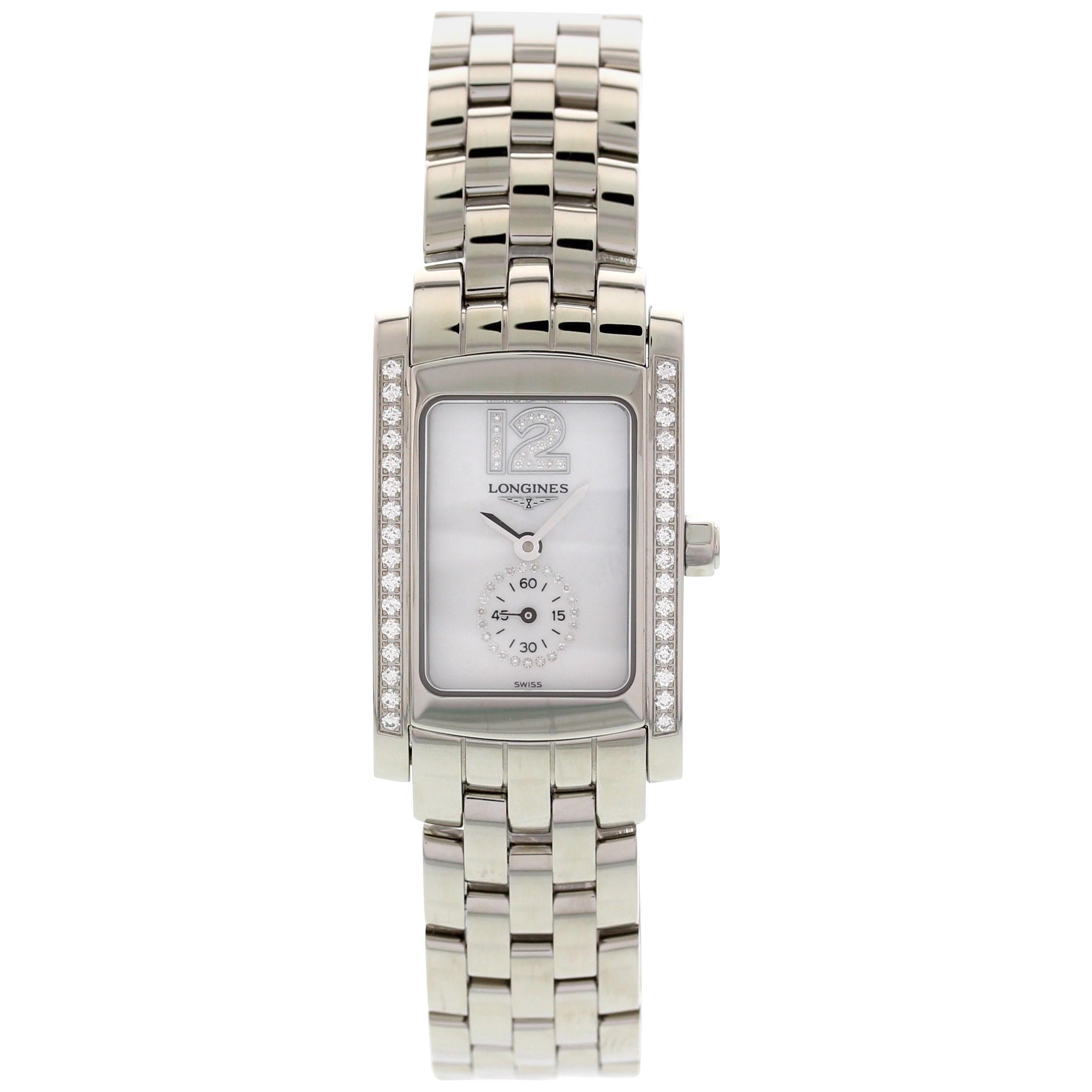 Ladies Longines DolceVita Stainless Steel with Diamonds L5.155.0 For Sale