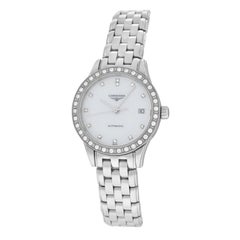 Ladies Longines Flagship L42740876 Steel Watch Diamond Mother of Pearl Automatic