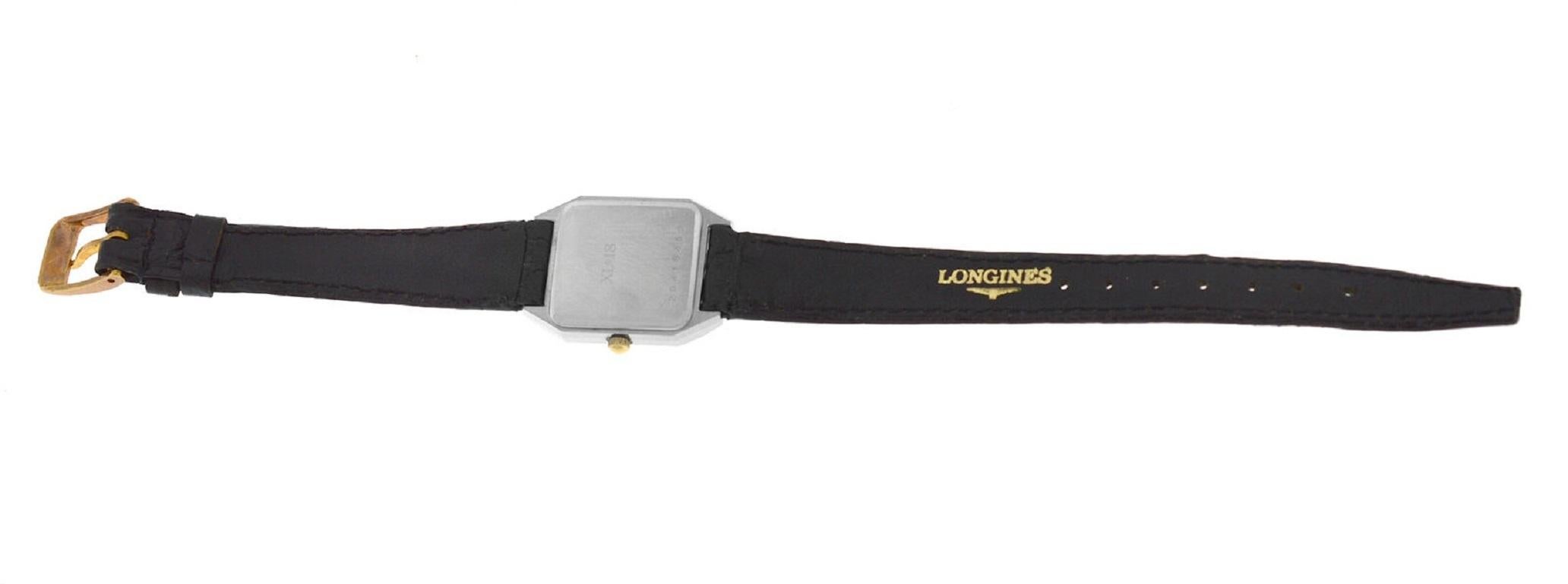 Ladies Longines XL18 Yellow Gold Stainless Steel Quartz Watch For Sale 2